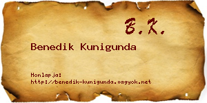 Benedik Kunigunda névjegykártya